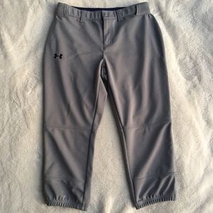 UNDER ARMOUR Mens Small Baseball Pants Navy Blue